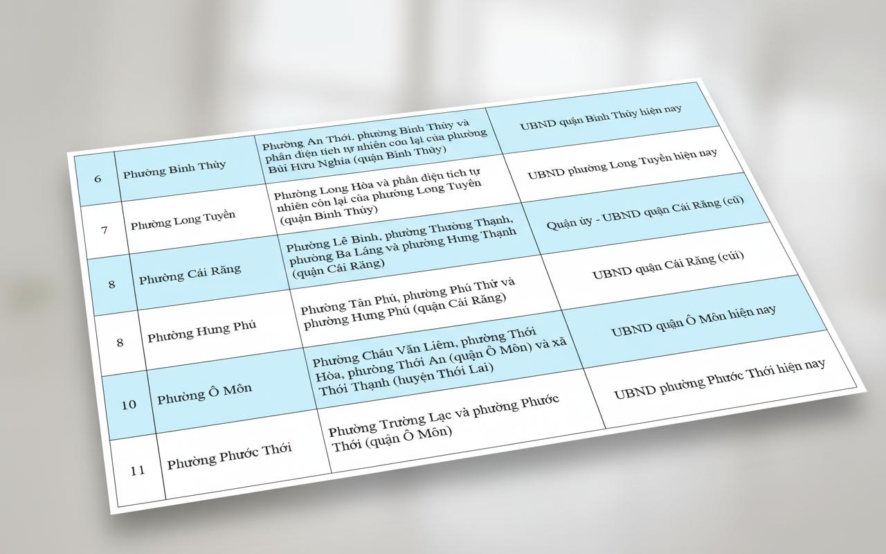 Phường Bình Thủy Sáp Nhập An Thới Bùi Hữu Nghĩa: Cập Nhật Chi Tiết